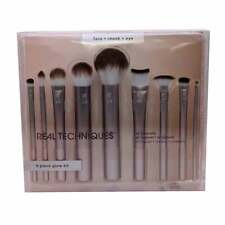 REAL RT4266 TECHNIQUES Naturale 9 Piece Set Makeup Brush Kit Foundation Powders