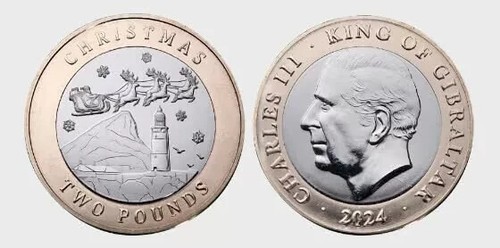 2024 gibraltar christmas 2 - christmas, £2