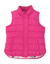 JOULES Womens Padded Gilet UK 14 Large Pink Polyester DN18