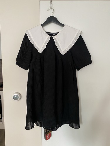 Collared babydoll mini dress - mini,