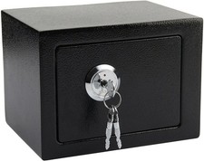 4.6L SOLID STEEL SAFE HEAVY DUTY FIREPROOF HOME OFFICE MONEY CASH VALUABLES BOX