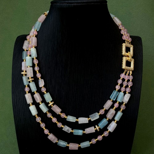 Rows pink blue morganite - rows,