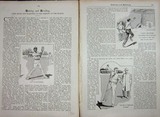 Original Old Antique Print