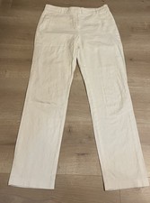 White Linen Style Trousers