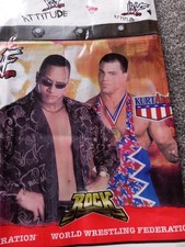 wrestling cd and Wrestling Plastic Table Cloth Good Condition. 210 X 138 Cm
