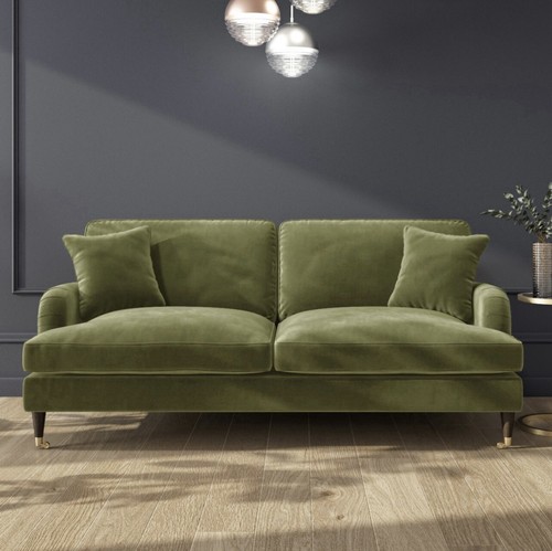 Velvet sofa three - seater, couch
