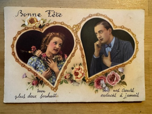 Postcard bonne fete happy - postcard, /