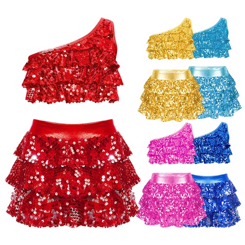 2pcs shiny sequins dancewear - 2pcs,