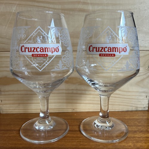 Cruzcampo chalice beer - 2x,