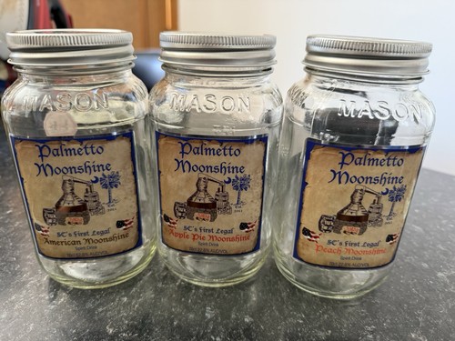 Empty palmetto moonshine glass - empty,