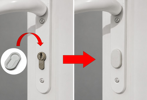 Keyhole lock cover - keyhole, upvc