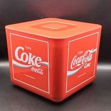Vintage 1980s Original Coca Cola Retro Square Ice Bucket Supadry Collectable VGC