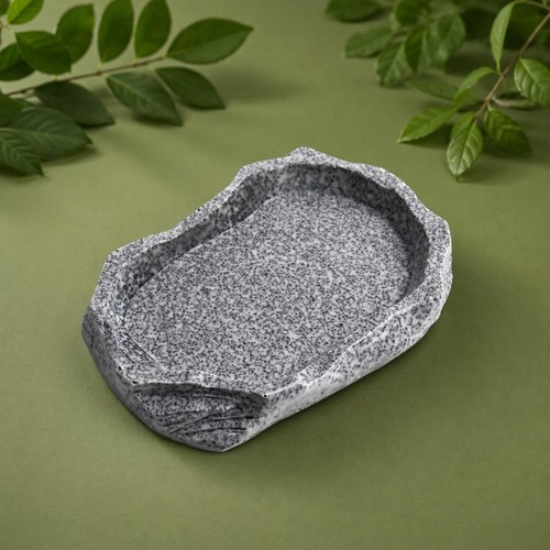 Terrarium rock bowl - rock, shallow