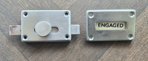 Chrome toilet door - chrome, lock