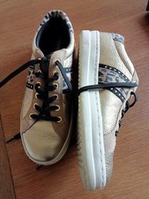 Ladies Geox Respira trainers Gold leather Size 6