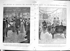 Original Old Antique Print