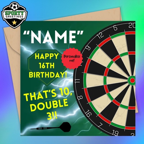 Darts birthday card - card,