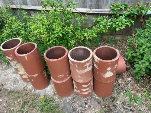 Clay chimney flue fire - chimney,