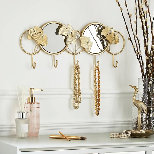 Dunelm gingko gold decorative - gold,
