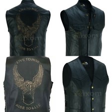 Bikers leather waistcoat men - bikers,