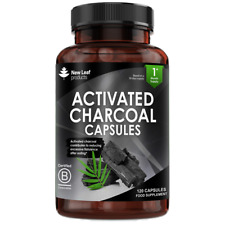 Activated Charcoal Capsules - 120 High Strength Charcoal Capsules - 1040mg P/S