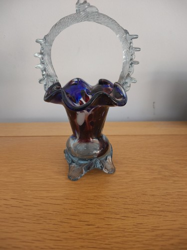 Murano style glass basket - style,