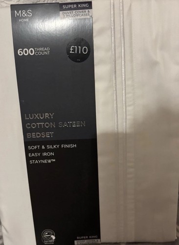 600 thread pure cotton - m&s,