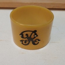 vintage celluloid / early bakelite and silver napkin ring