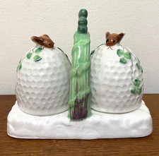 Vintage Ceramic Beehive & Bees, Salt & Pepper Shakers Cruet Set - Occupied Japan