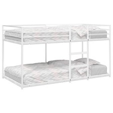 White Steel Bunk Bed 100x200