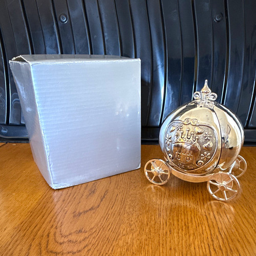 Silver tone baby carriage - silver-tone,