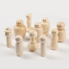  10 Pcs Painting Toy Wood Mini