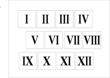 Clock Number Stencils Template
