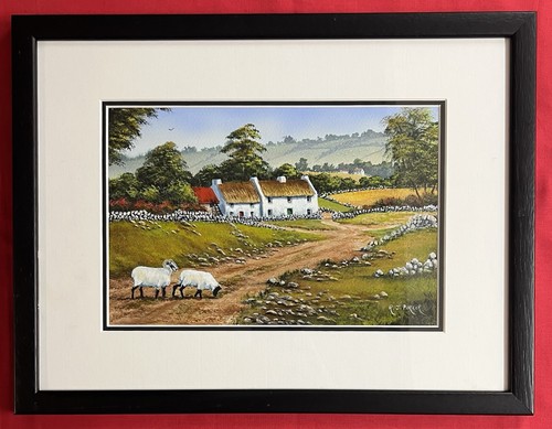 Original irish art oil - art, on