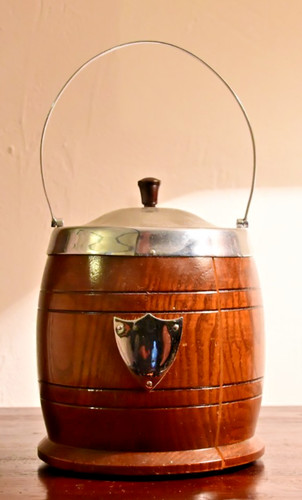 Wooden barrel shaped vintage