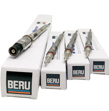 Glow Plug With Pressure Sensor Beru PSG007 + 3x BERU Ge133 VW Audi Seat Skoda