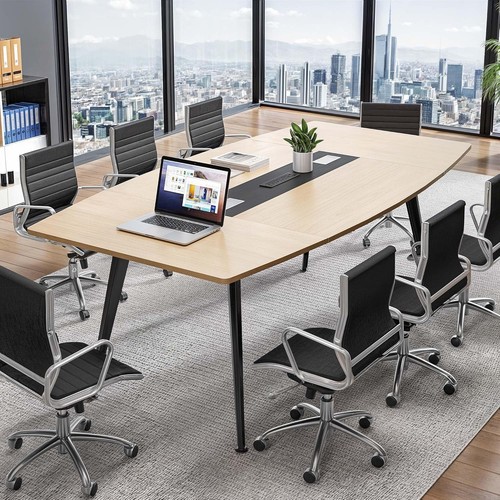 Boat shaped conference table - shaped,