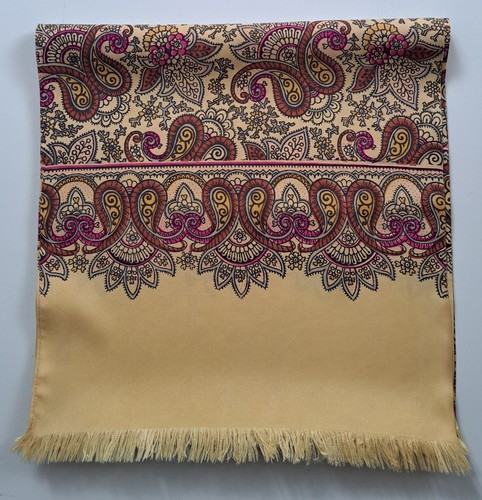 Vintage men 60s fringed - fringed, silk