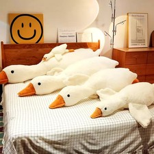 50-130cm Giant Fluffy Goose Plush Toy Duck Gift for Kids & Adults