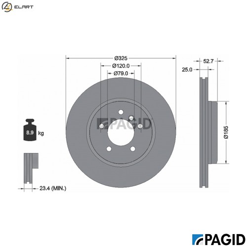 Brake disc 50318nhc for bmw - brake,