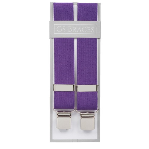Purple trouser braces 35mm - purple,