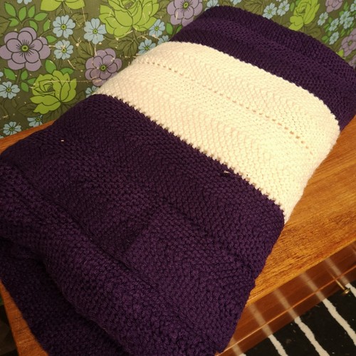 Purple white stripy long - purple,