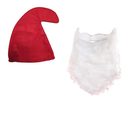 Red gnome hat beard - gnome, pale