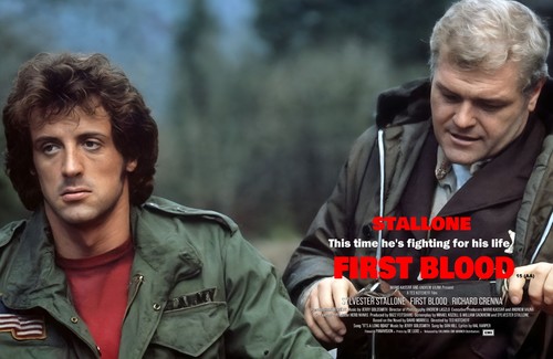 First blood 1982 poster print - blood,
