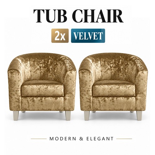Velvet tub chair armchair - velvet,