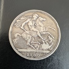 1900 Queen Victoria Silver Crown – Veiled Head – Sterling Silver