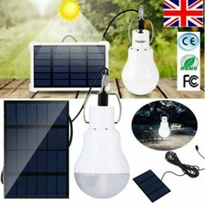 Solar Powered Shed Light Bulb LED Portable Hang Up 15W Lamp Hooking Chicken Coop