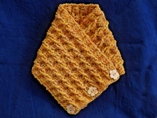 Handmade crochet knit children's wrap over cowl/scarf