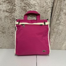 NEW Lacoste Pink Bag | Handbag Lunch Carry Shoulder Zip Pouch On Small Medium