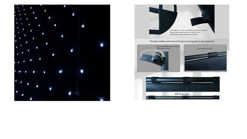 Star cloth drape lighting -  star, 6m